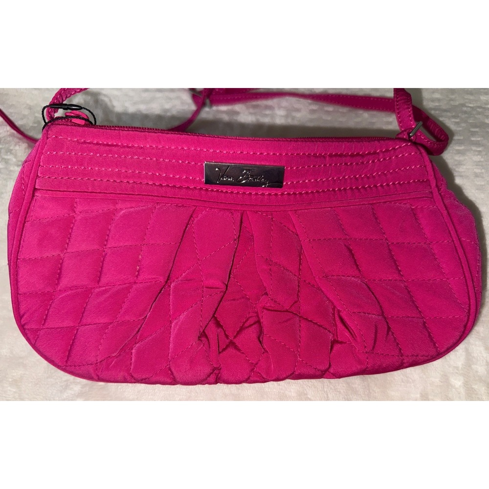 Vera Bradley Frankie Fuschia Quilted Shoulder Bag